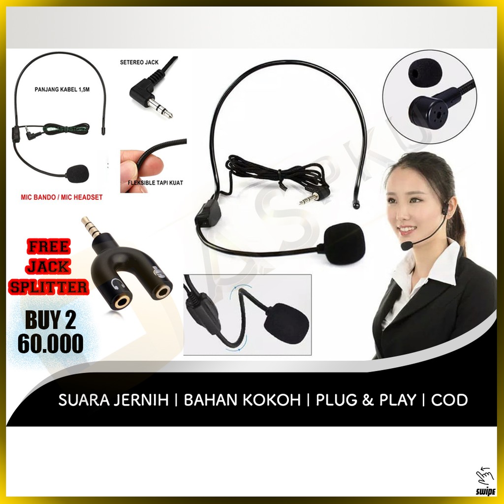 Mic Clip On Bando Mik Microphone Studio Taffstudio Rekaman Vlog Vlogger Youtuber Youtube