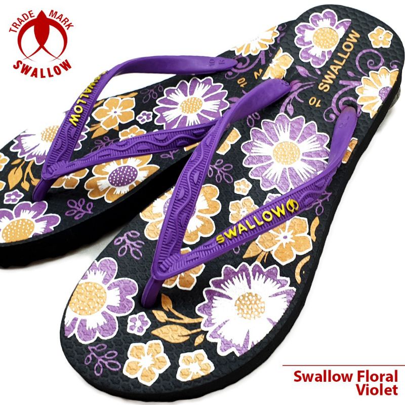 (STOK READY) SANDAL SWALLOW BUNGA BUNGA