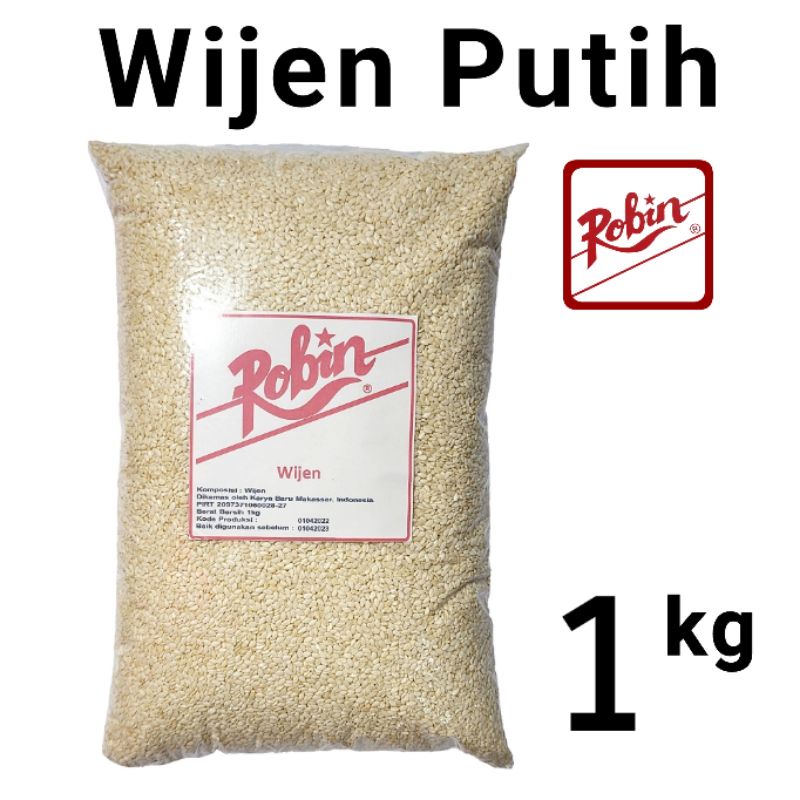

Wijen Putih 1 kg Sesame Seed Biji Wijen Bahan Kue Roti Robin Makassar COD