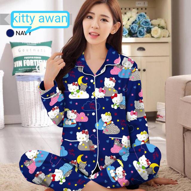 JNY.Co Piyama CP LD 105cm ( XL) / Baju Lengan Pendek &amp; Celana Panjang