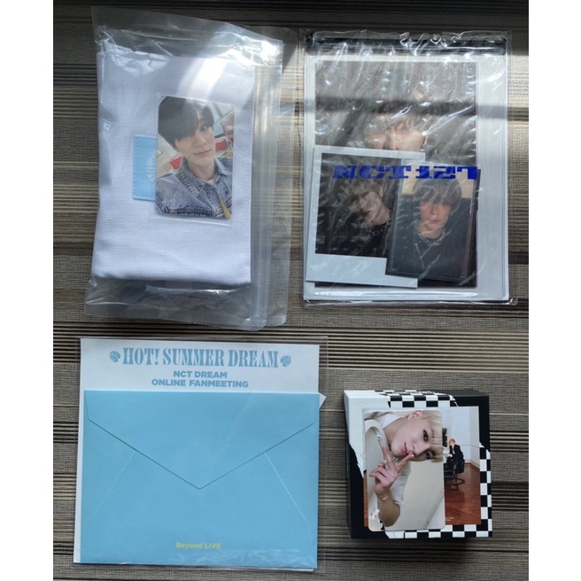PC KIHNO WE BOOM JENO, PHOTOPACK SEASON GREETING 2021 JAEHYUN NCT 127, MINIBAG HOT SUMMER JENO, AR T