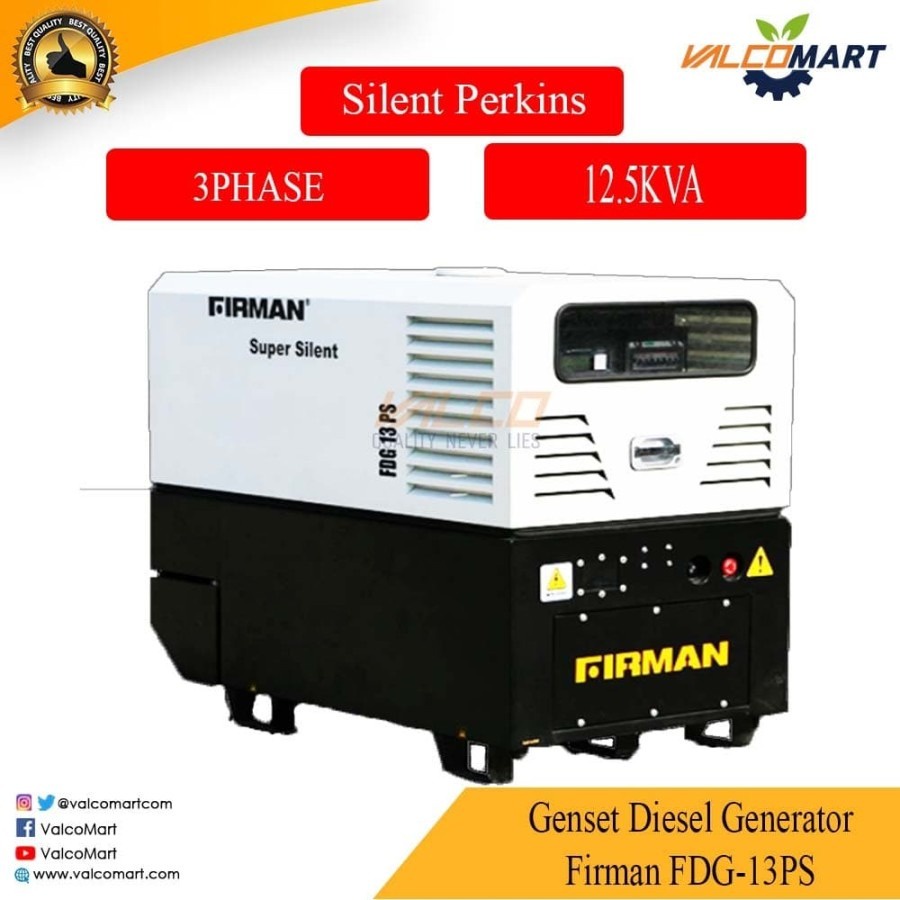 Jual Genset Diesel Generator Firman FDG-13PS 12.5KVA 3PHASE (KHUSUS WA ...