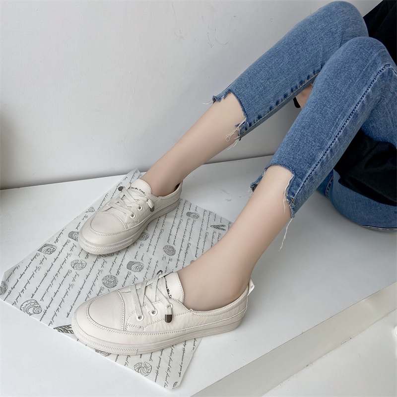 COD Sneakersdaily 3103 Sepatu Sneakers Kanvas Wanita Casual Sport Putih Tali