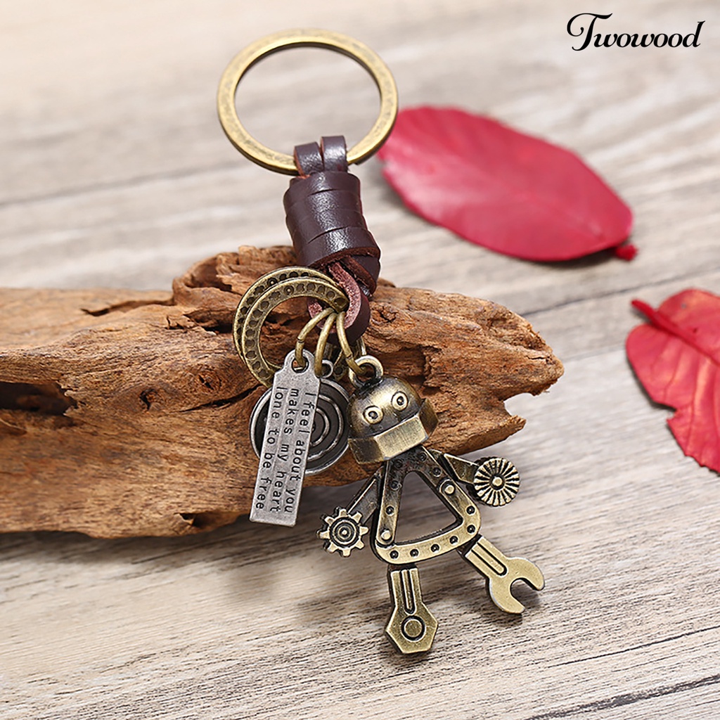 Twowood Gantungan Kunci Bentuk Robot Miniatur Retro Untuk Hadiah