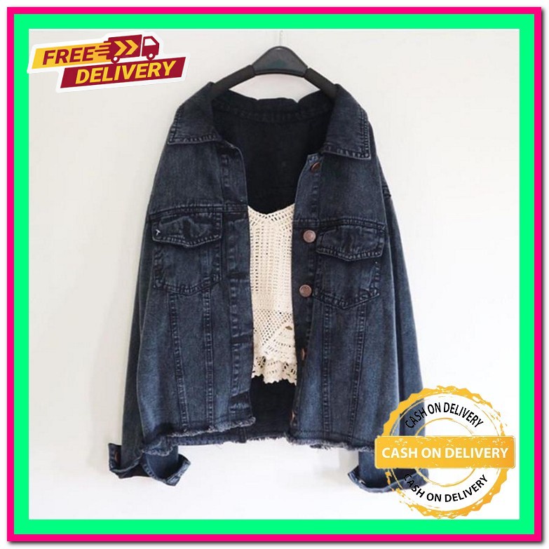 Jaket Jeans Kekinian Cewek Levis Wanita Jins Import Denim Jacket Ec505 [Jaket Giska Ro] Jaket Wanit 