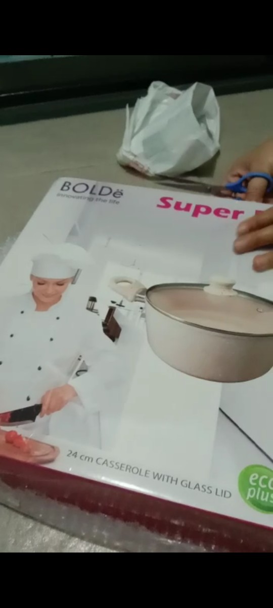 Bolde Super Pan Casserole / Dutch Oven / Dutchoven Panci Rebus 24 Cm Granite Beige Series