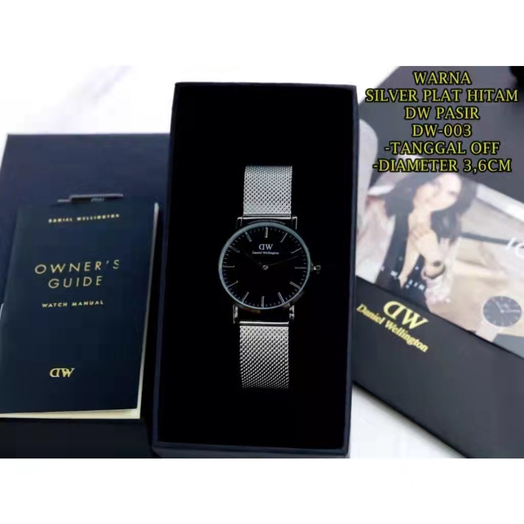 (BS) JAM TANGAN WANITA ELEGAN PREMIUM DwE STRAP MAGNET SET FREE BOX +TALI CADANGAN