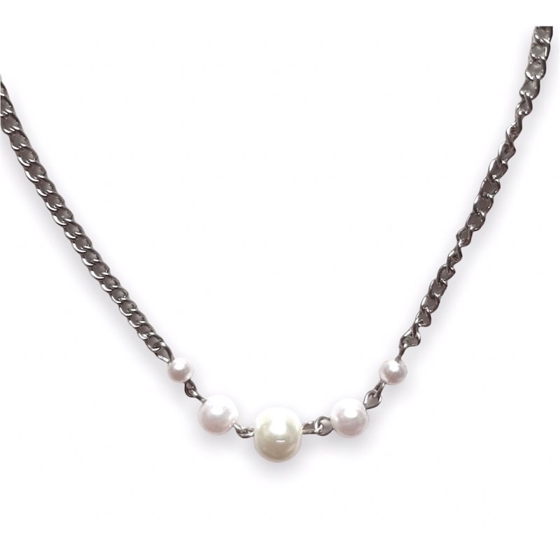 Kalung Rantai Mutiara Wanita Fashion Korea Chain Pearl Necklace