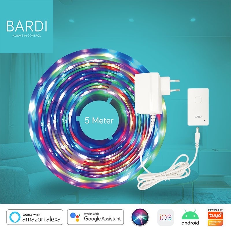 BARDI LED Flowing Strip 5M With Adaptor Lampu Hias RGBWW Wifi