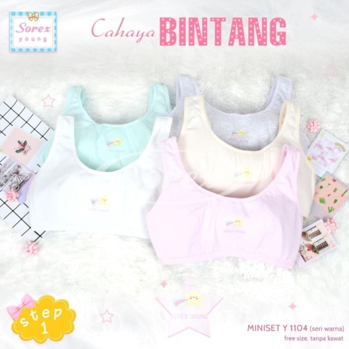 Miniset anak remaja smp Sorex | Miniset Remaja Premium Sorex Y1104 Step 1 Tanpa Kawat Free Size