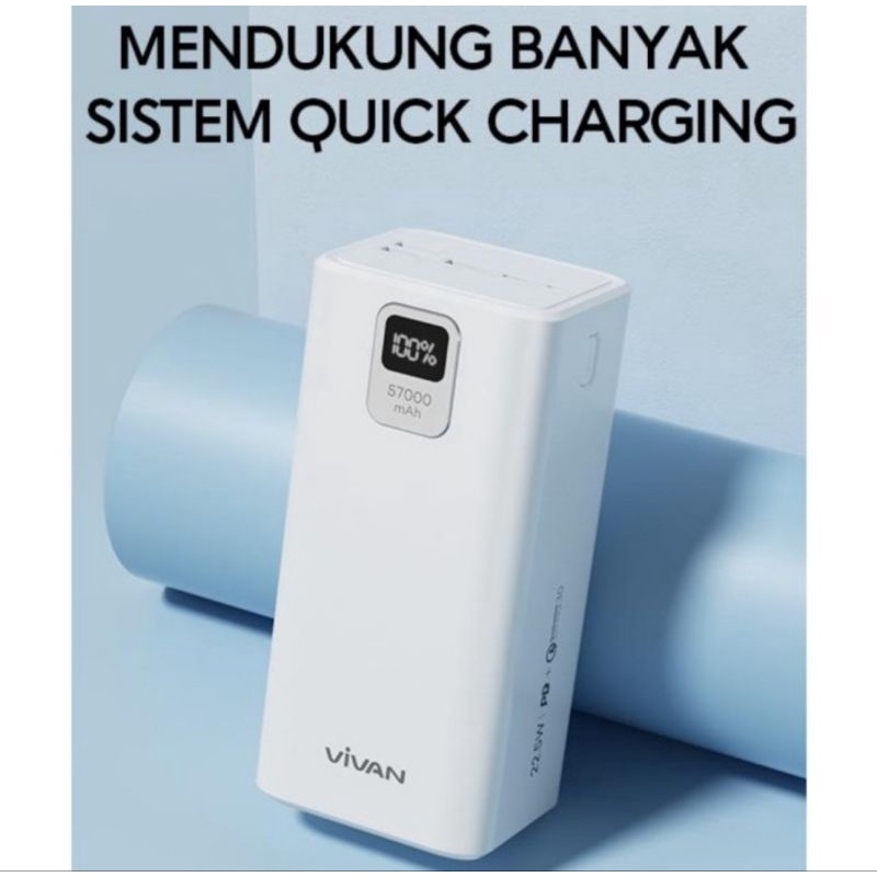 Power Bank VIVAN VPB-B60 57000 Mah Quick Charging 22,5W - Putih