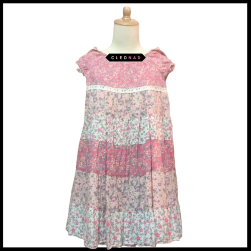 DRESS VINTAGE PINK FLOWER SECOND PRELOVED