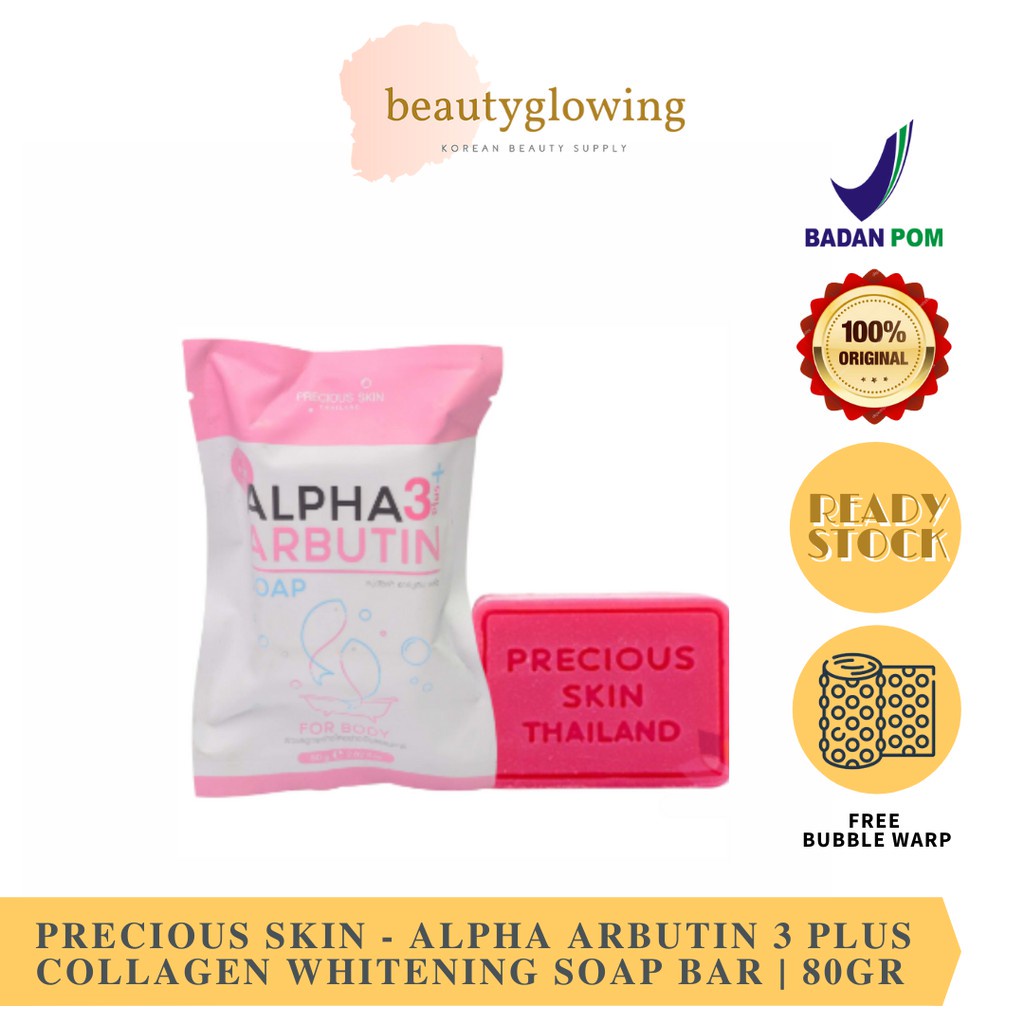 [BPOM] Precious Skin -  Alpha Arbutin 3 Plus Collagen Whitening Soap 80GR