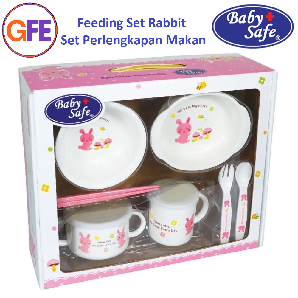 Baby Safe Feeding Set Rabbit Perlengkapan Makan Bayi Bebas BPA FS606