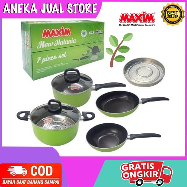 MAXIM NEW HALANIA 7/PANCI SET MAXIM 7PCS/MAXIM TEFLON ANTI LENGKET