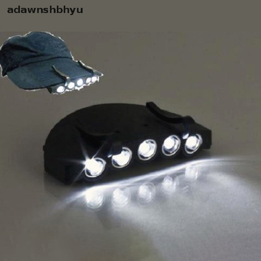 [adawnshbhyu] Terang 5led Bawah Pinggiran Cap/ Hat LIGHT HEAD LIGHT Beli3 Gratis1 Sebagainya