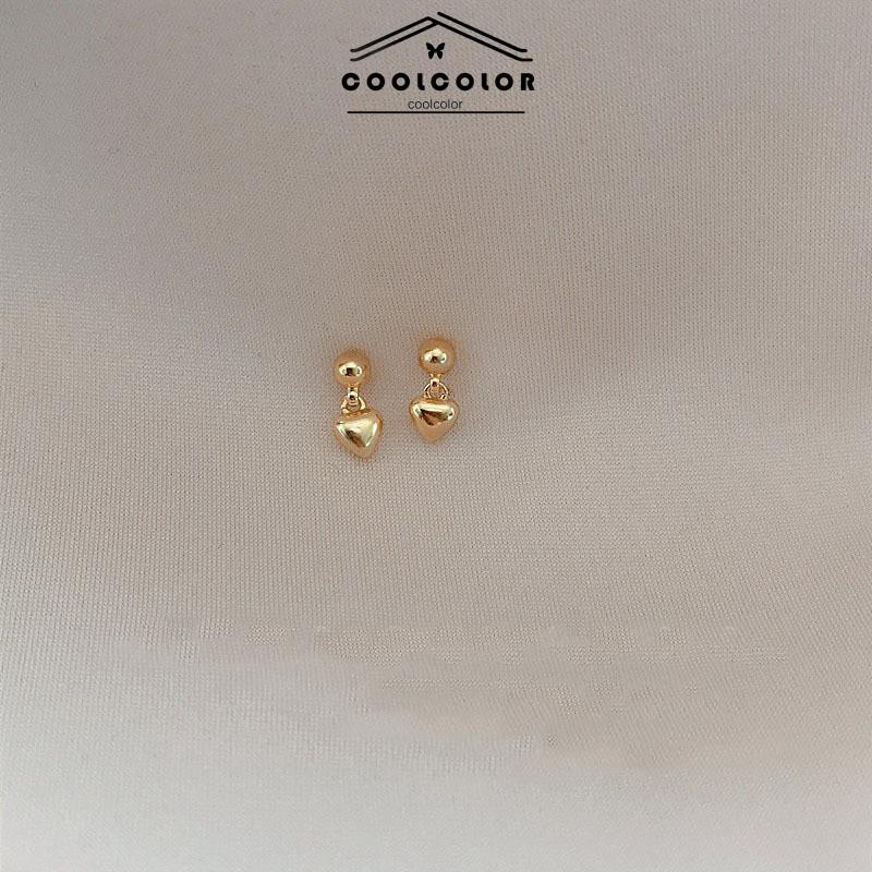 COD❤️1 pasang Anting Hati Kecil Wanita Aksesoris Fashion Mewah Korea Earrings panjang Dewasa Gaya Korea  Wanita Fashion Murah