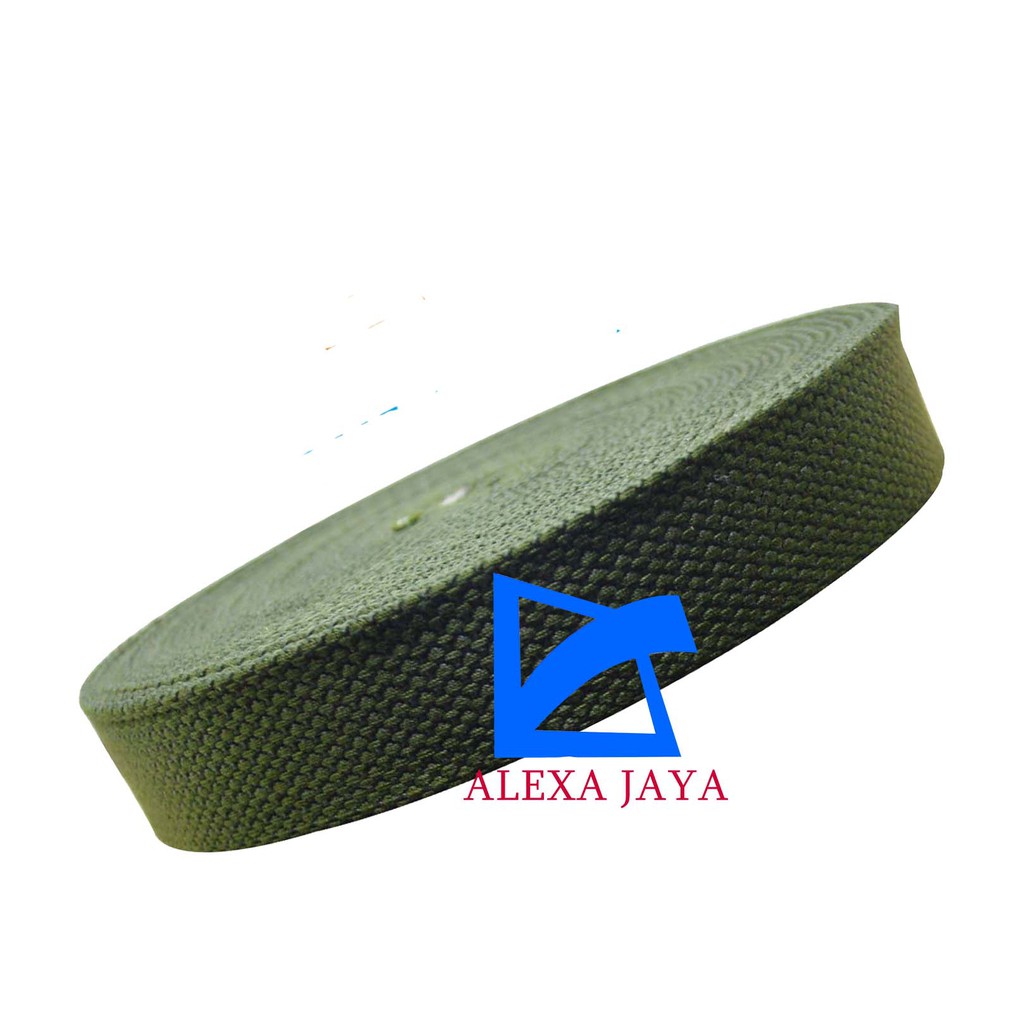 TALI WEBBING KATUN UKURAN 2.5 CM ARMY KT 25 ARMY