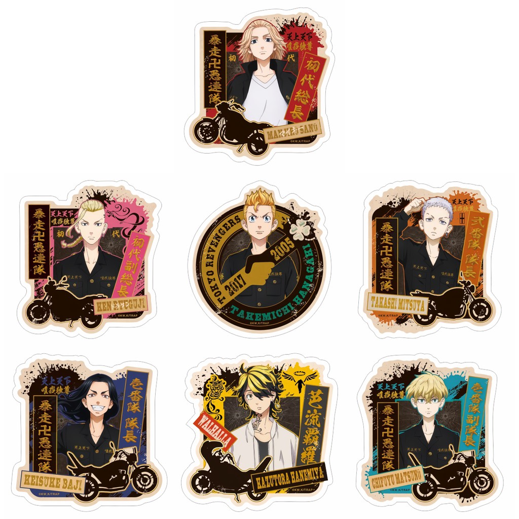 Sticker Anime tokyo revengers touman manji valhalla mikey takemichi draken