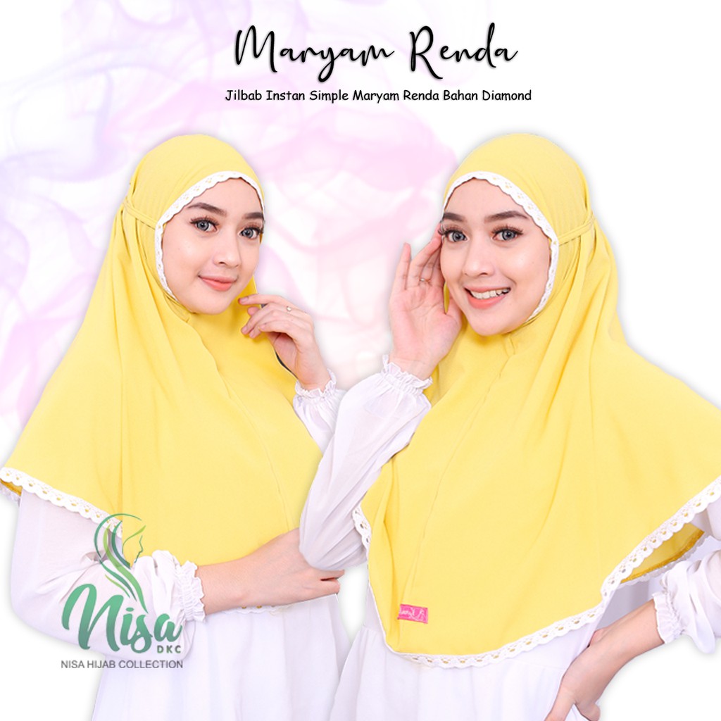 Jilbab Instant Renda Bergo Maryam Siria Tali Diamond