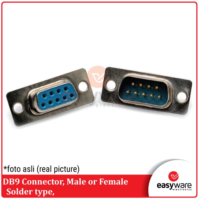 DB9 Connector RS232 Serial port Konektor DB9 DB 9 Solder Male / Female