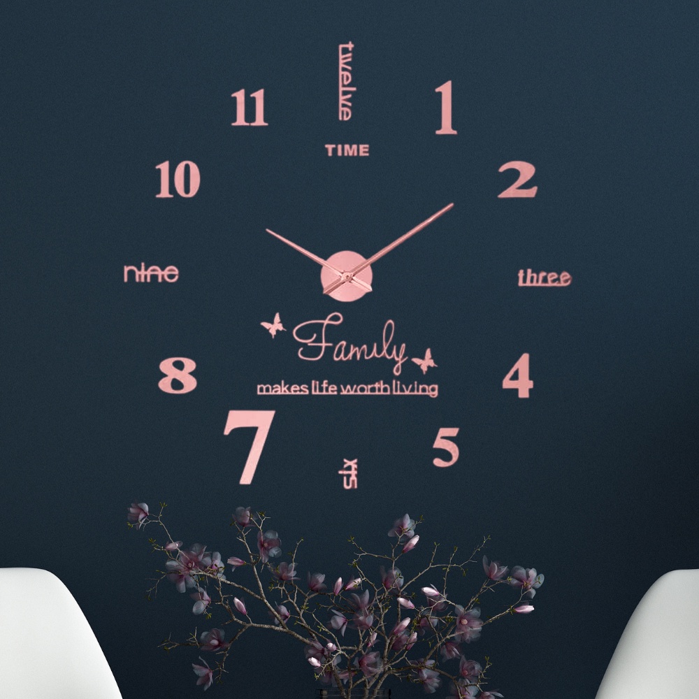 BISA COD! Jam Dinding Besar DIY Giant Wall Clock 100 - 120 cm - Jam Dinding Besar DIY Model One Two Three - LaDolcec Vita - Jam Dinding Besar DIY Giant Wall Clock Model Home Sweet Home - jam dinding karakter lucu unik clasic - jam dinding terbaru