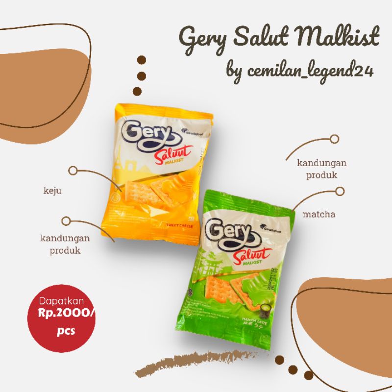 

Gery salut malkist / makanan ringan / Snack / jajanan jadul cod