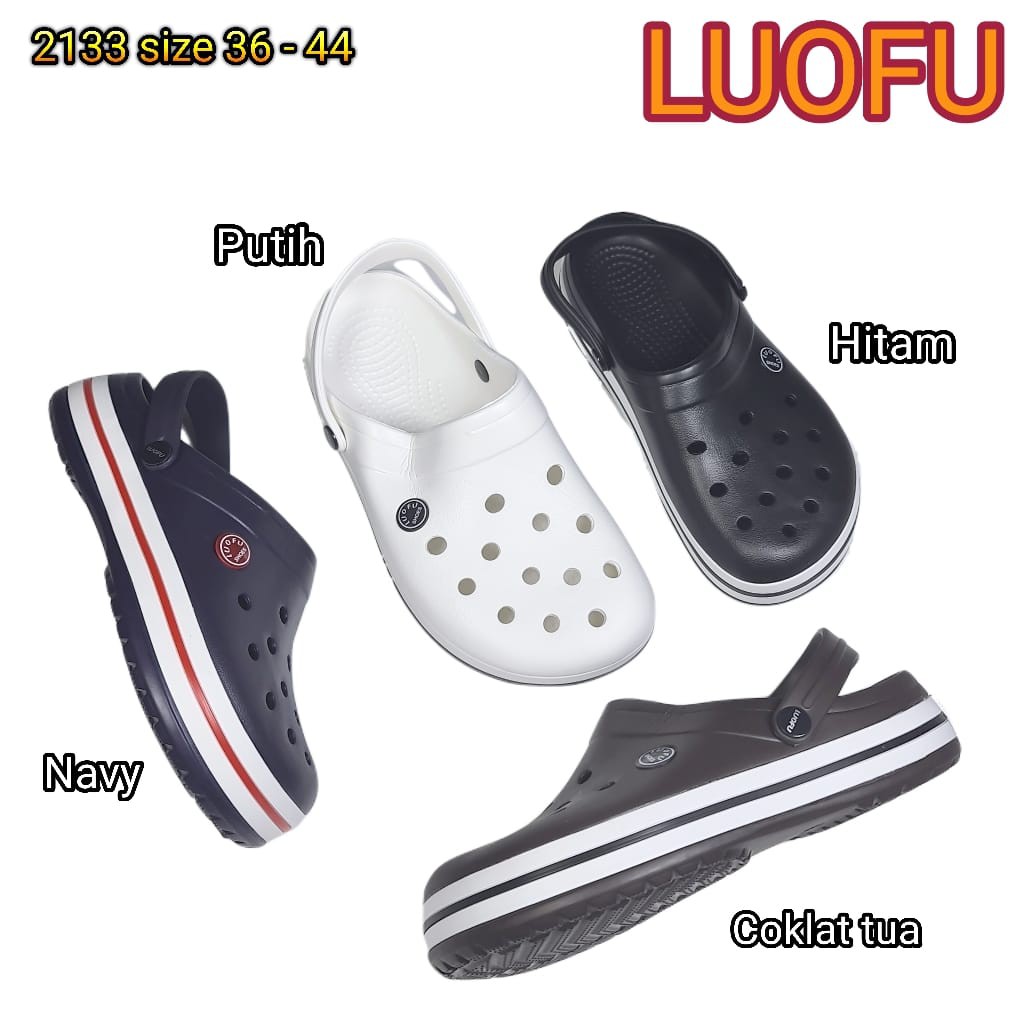 LUOFU ORIGINAL sandal karet empuk murah pria dewasa sendal cowok model baim size 36 44 import 2133