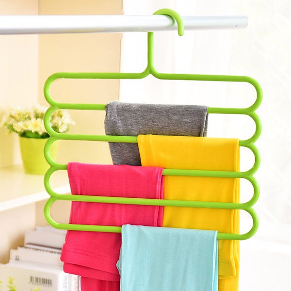 Hanger Jilbab 5 Susun / Hanger Gantungan Baju Pakaian Handuk  Magic Hanger Import 5 In 1 / Hanger Multifungsi / TV-45