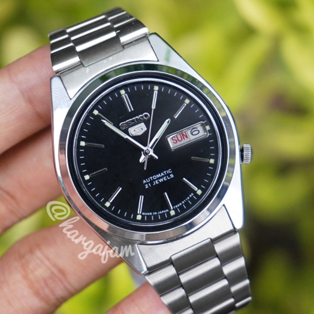 Jam Automatic Seiko Series 5 S196050 Silver Chain - 2Pilihan Warna [hargajam harga jam tangan mati