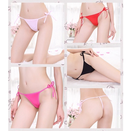 Sexy G String Wanita Strappy Mini Cd Low Waist thong Lingerie Seksi 3C082