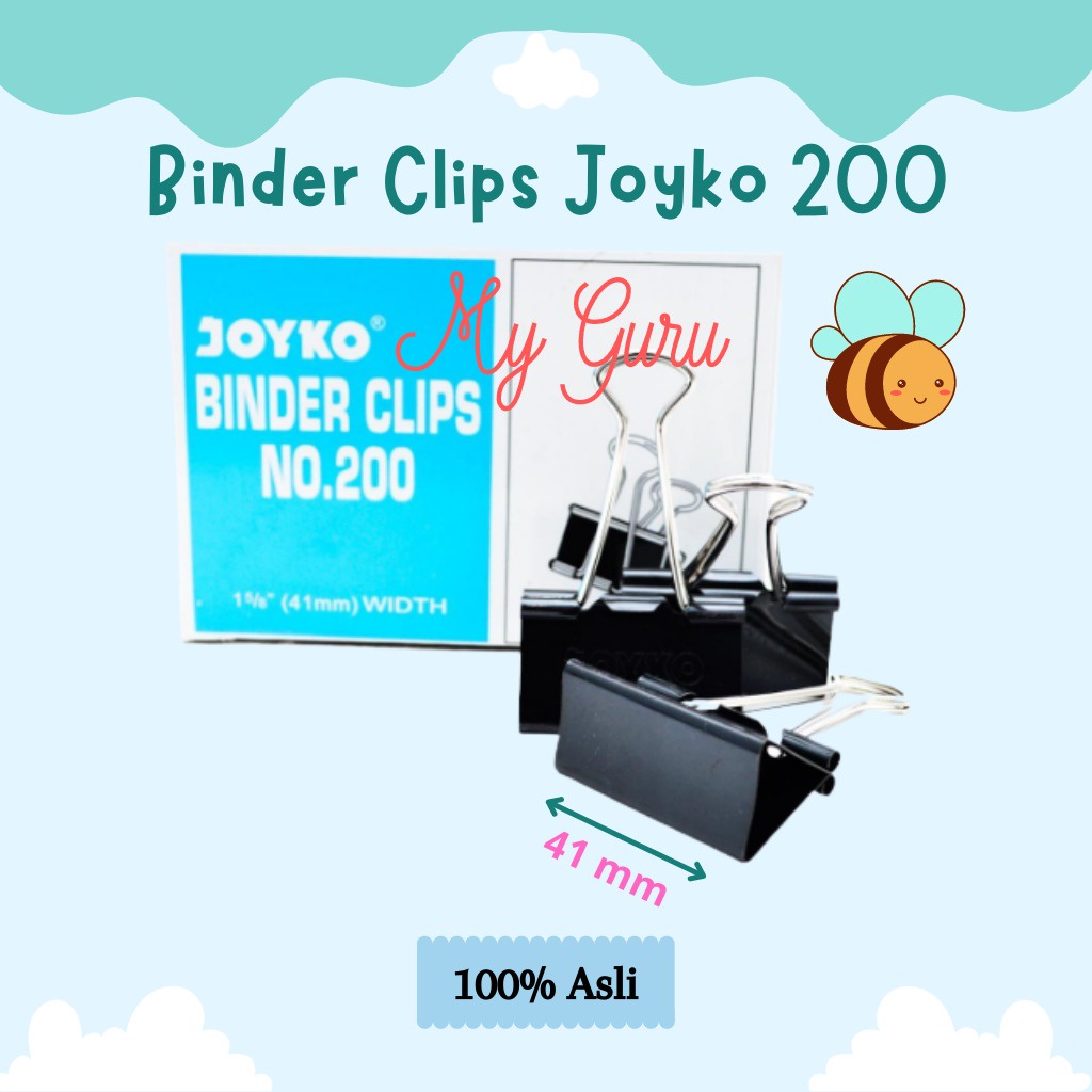 

[PAK KECIL] BINDER CLIP / KLIP PENJEPIT KERTAS JOYKO NO. 200 (12 PCS)