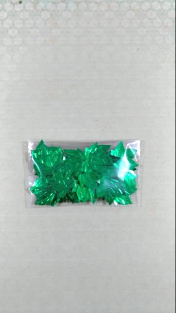 Payet Manik Daun Pepaya Hijau Tua (5 gram)