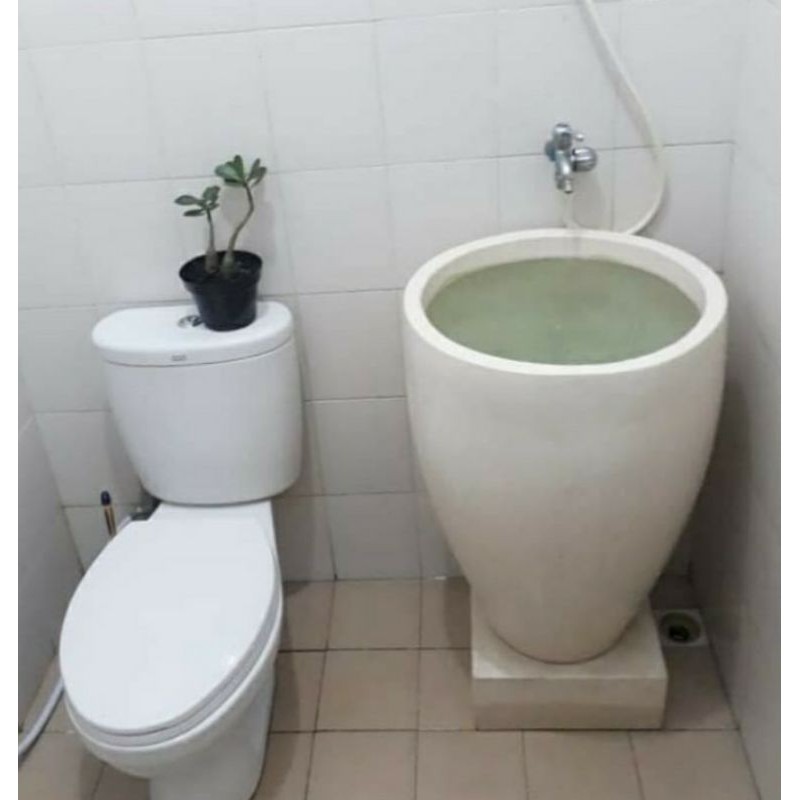 Bak Mandi Cantik Handmade Terazzo Tipe Gentong Besar