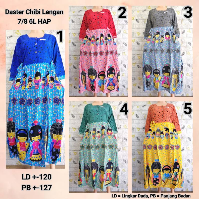 DASTER CHIBI LENGAN 7/8 JUMBO 6L HAP BUSUI FRIENDLY BU TEJO SEJE + TAMBU