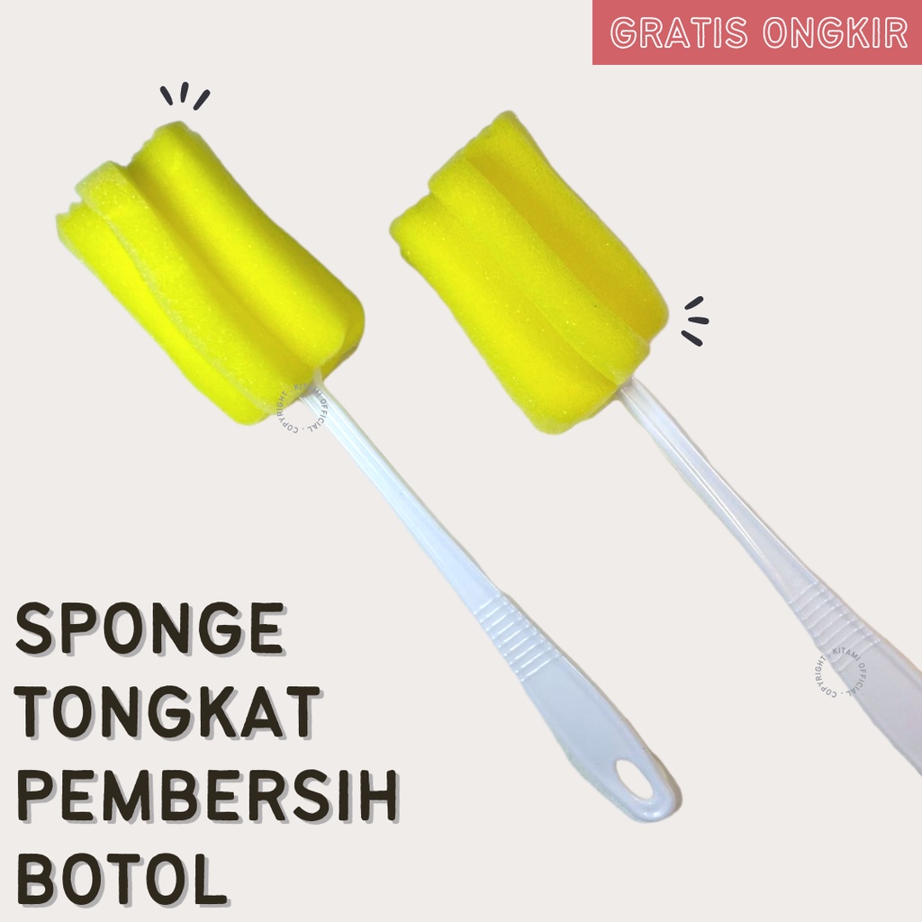 SPONGE TONGKAT SIKAT GELAS BOTOL | SPONS PEMBERSIH UNTUK CUCI PERALATAN MAKAN