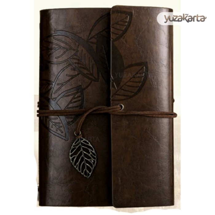 

[RESTOCK] Buku Catatan Harian Agenda Meeting Binder Kulit Retro Leaf Kertas A6