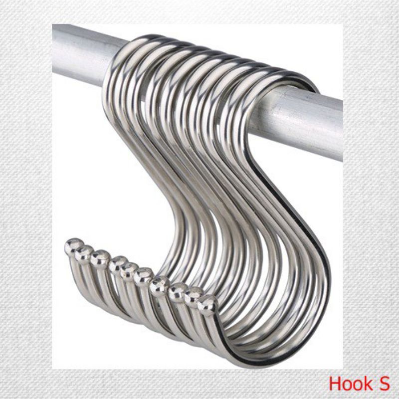 Gantungan Serbaguna S Hook Stainless Steel Cantolan Besi S Gantungan Huk S Steinles Cantolan S Gantungan Hook