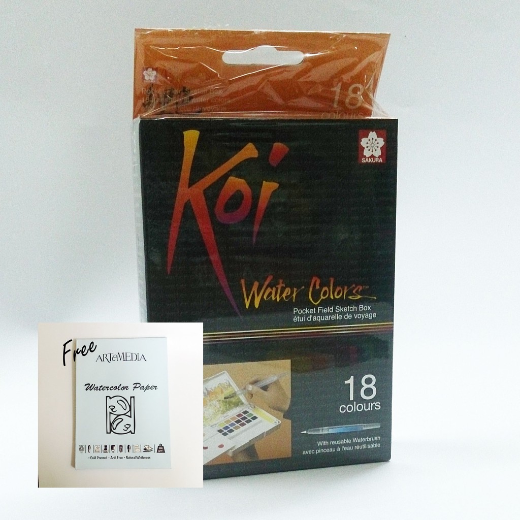 

SAKURA KOI WATERCOLOR POKET - 18 warna
