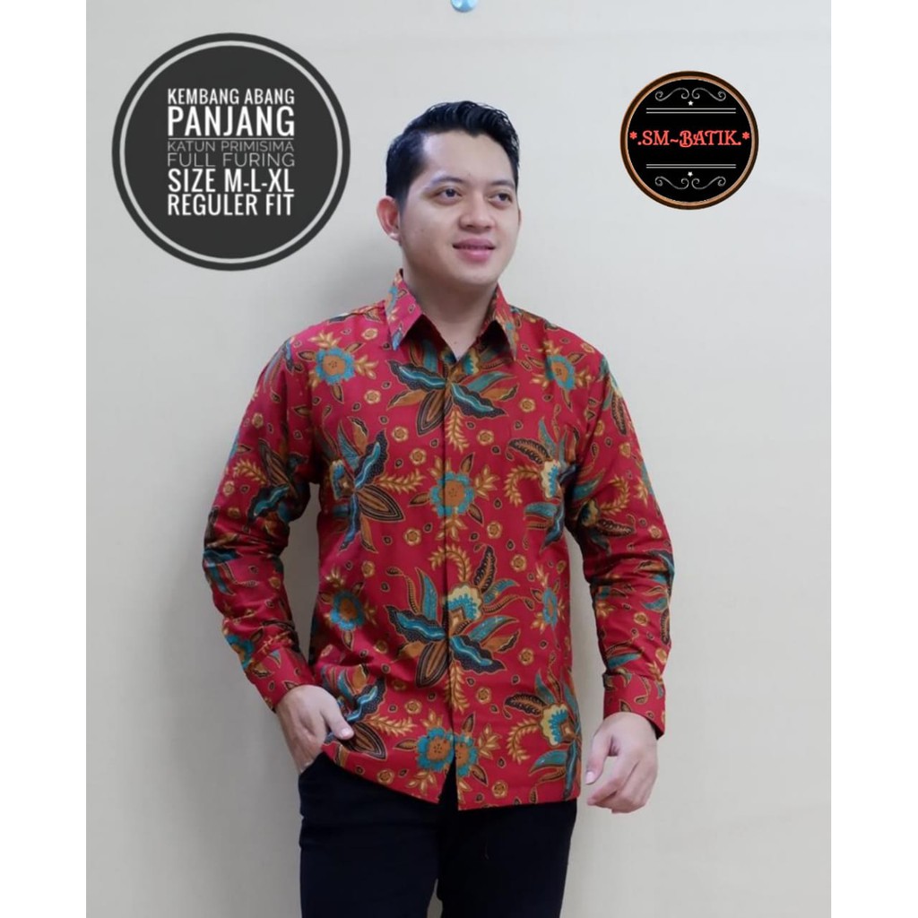 KEMBANG ABANG SM BATIKSOLOAMANAH BAJU KEMEJA BATIK SOLO PRIA LENGAN PANJANG PENDEK LAPIS FURING ATASAN BATIK PREMIUM MODERN KATUN HALUS GURDO IJO NAGA ABU BINTARA BRAMANTYA WISAKA KUNING SUKET SEGORO PEKSI KUNING NARAYA IJO PEKSI WIBOWO LESMANA HITAM KLA