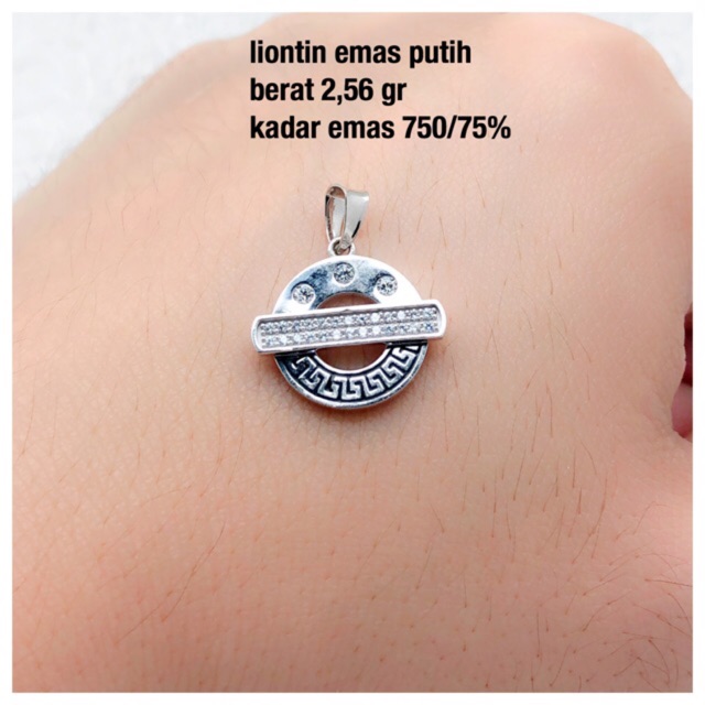 liontin emas putih