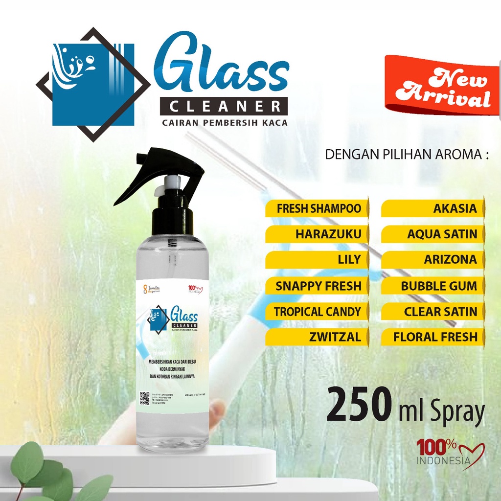 Cairan Pembersih kaca Aroma Wangi Segar Anti Amis  Kemasan  250ML