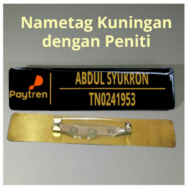 

Name tag kuningan