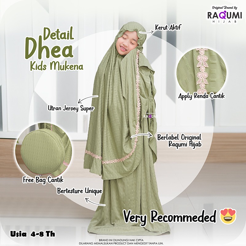 Dhea Kids Mukena Original Raqumi Hijab Anak Ultron Jersey Super