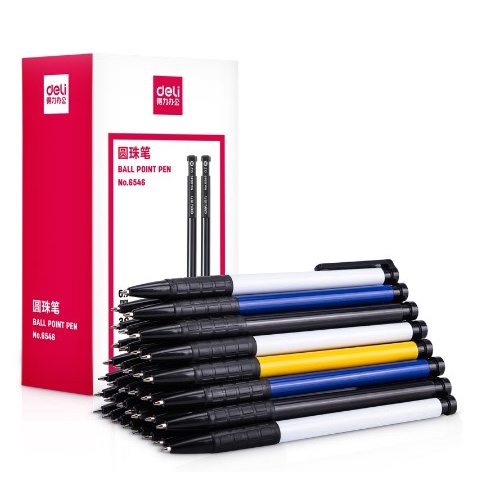 

Deli pulpen 1 pcs 3 warna retractable isi tinta tebal 6546