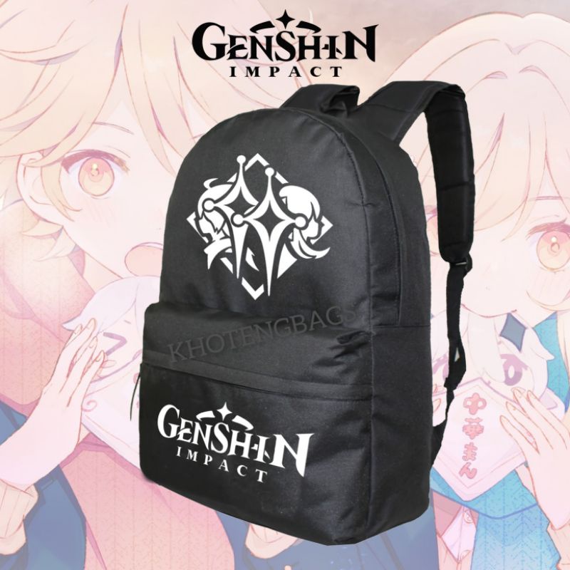 Tas Ransel Sekolah Anak Geshin Impact Lumine &amp; Aether