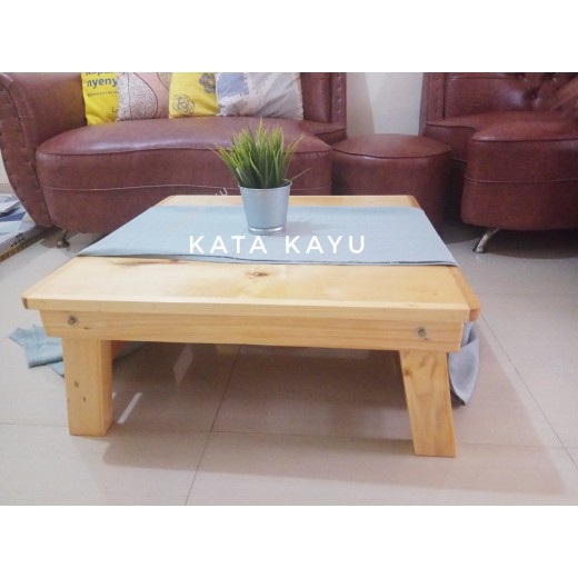 Meja Kayu Lipat Persegi 65cm x 65cm x 30cm Meja ruang 