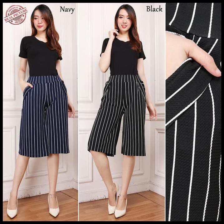 C5MC CELANA PENDEK EVRILLA SHORTPANTS JUMBO WANITA - NAVY 86BQ