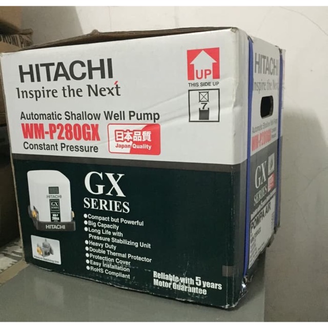 hitachi wmp 280 gx pompa air otomatis booster dorong tandon atas