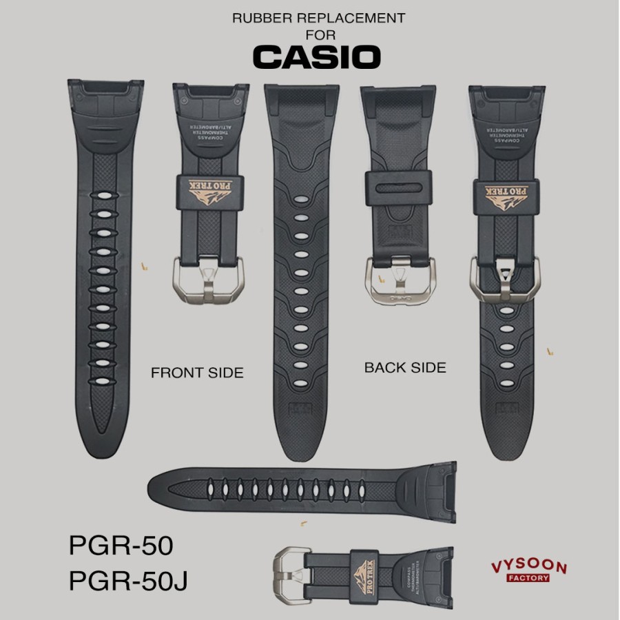 Strap Tali Karet Rubber Casio Original Pengganti PRG-50 PRG50 PRG 50